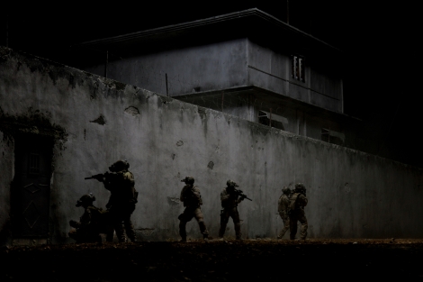 In the darkest hour of the night, elite Navy SEALs raid Osama bin Laden's compound in Zero Dark Thirty.