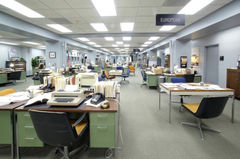 The basement of the historic Los Angeles Times building in downtown L.A. became the CIA bullpen in Argo.