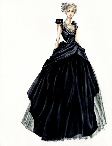 The costume designer incorporated 19th- and 20th-century elements to create the look for Anna.