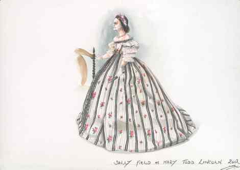 The design for this dress was based on two separate dresses found during research.