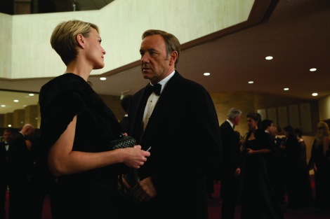 Robin Wright and Kevin Spacey play a scheming couple in House of Cards.